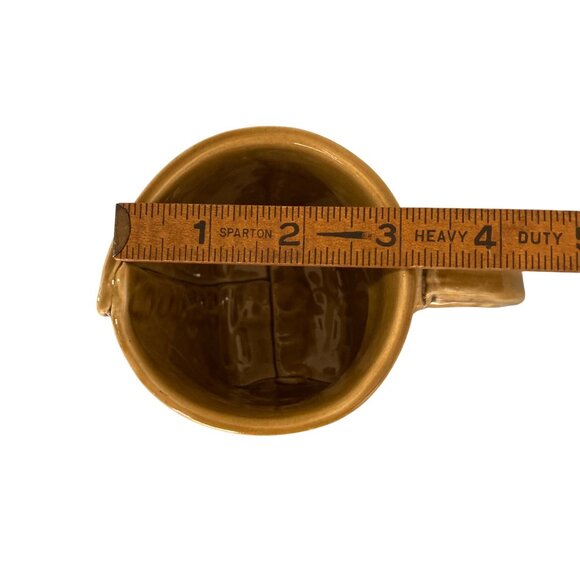 Colleen Deiss Mustard Yellow Slab Built Mug With Bees And Wildflower Design - Picture 8 of 8